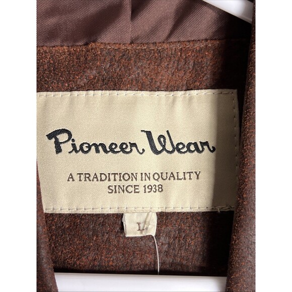 VTG Red Pioneer Wear Leather Suede Ladies Country Western Jacket Cropped SIZE L - Picture 3 of 9